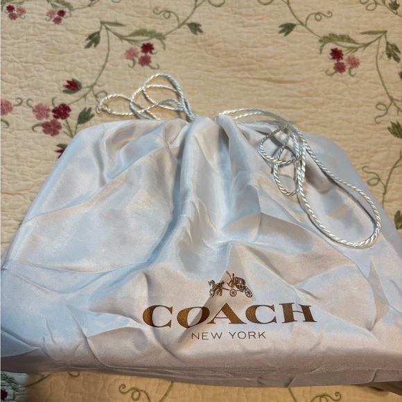 Coach Metallic Oxblood Garnet Margot Leather Satchel - Picture 16 of 16